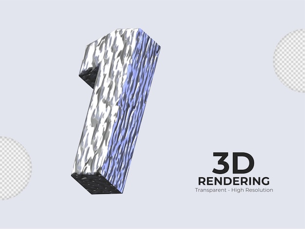 3D-Rendering Nummer 1 isoliert