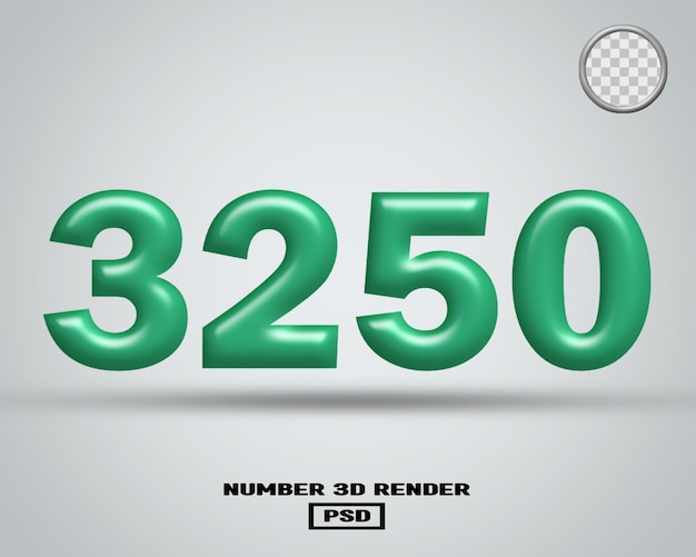 3D-Rendering Nummer 3250 Tosca glänzende Farbe