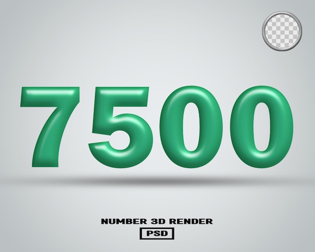 3D-Rendering Nummer 7500 Tosca glänzende Farbe