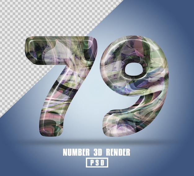 3D-Rendering Nummer 79 mit abstrakter flüssiger Texturfarbe