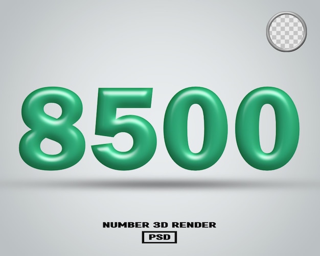 3D-Rendering Nummer 8500 Tosca glänzende Farbe
