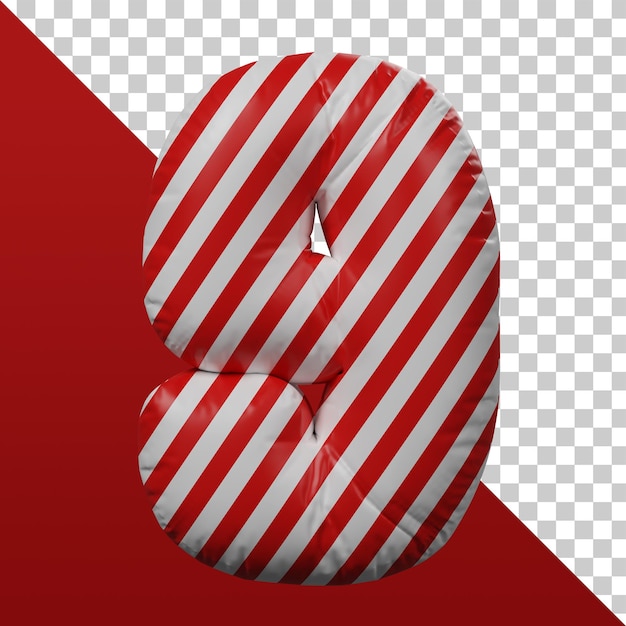 3d-rendering nummer 9 3d isoliert Premium Psd