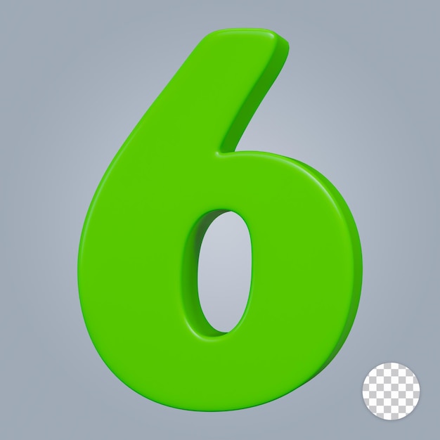 3D-Rendering Nummer sechs