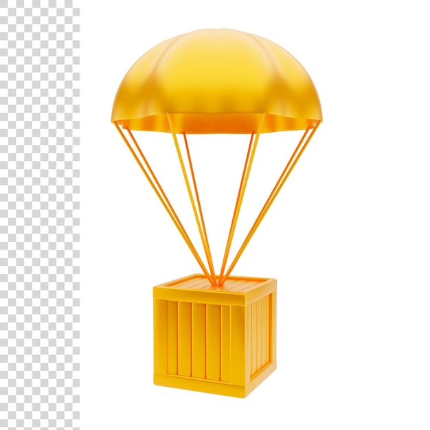 3d-rendering oder illustration lieferung im luftballon