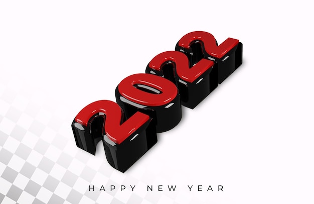 3d rendering of 2022 text effect