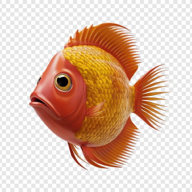3d rendering of a fish isolated on transparent background