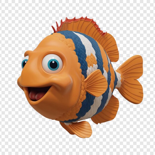 3d rendering of a fish isolated on transparent background