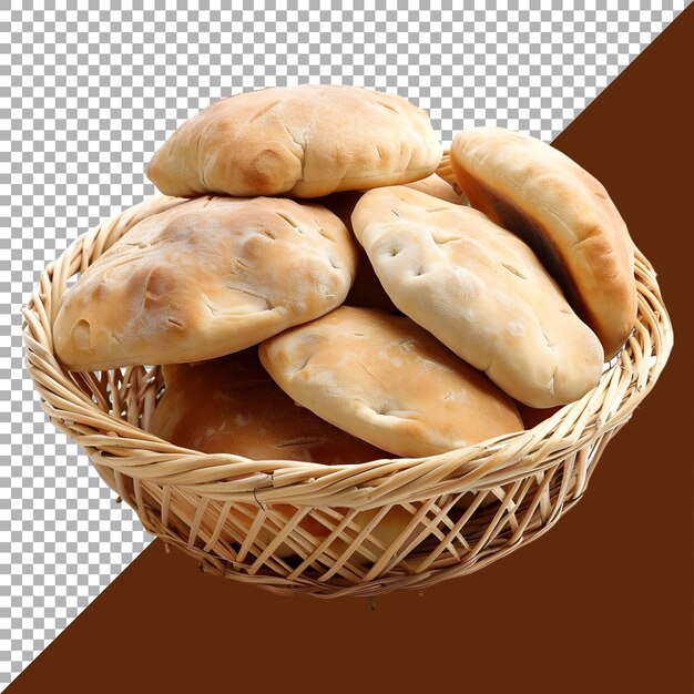 3D Rendering of a Pita or Naan Bread on Transparent Background Ai Generated