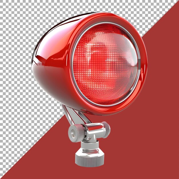 3D Rendering of a Red Light on Transparent Background Ai Generated