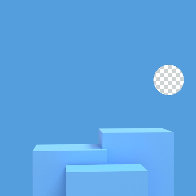 3d rendering of abstract podium with transparent background