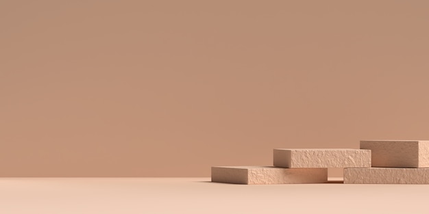 3d rendering of abstract scene geometry shape podium