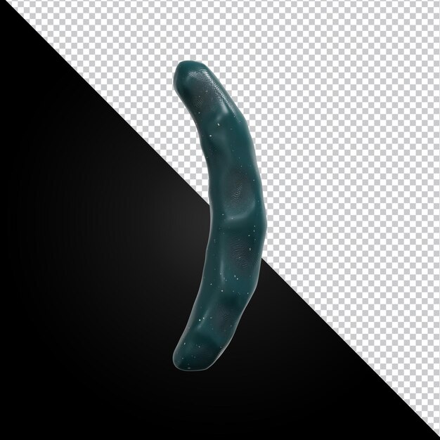 3d rendering of alphabet parenthesis symbol isolated