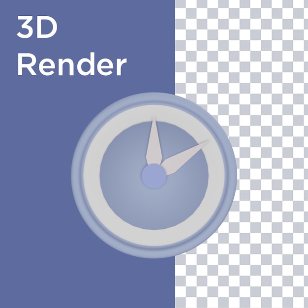 3d rendering of clock front view