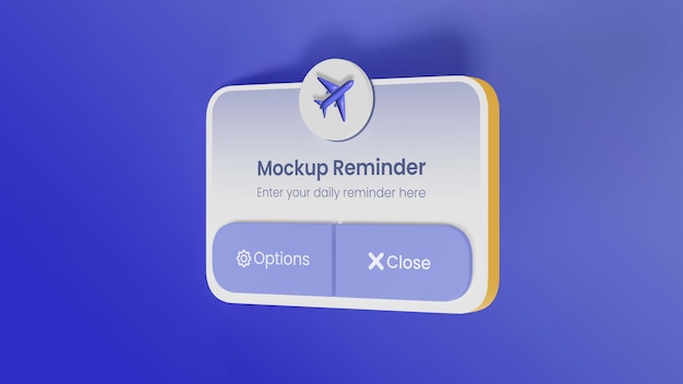 3d rendering of contact display card