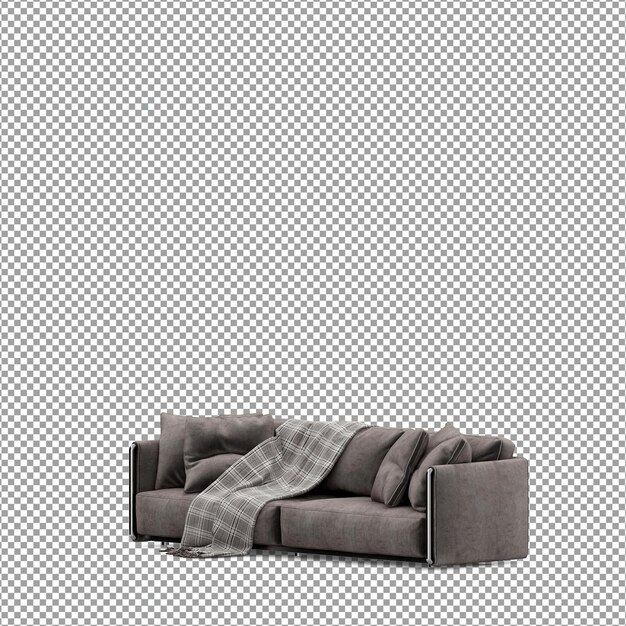 3d rendering of minimalist sofa isolated