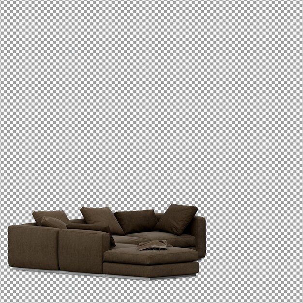 3d rendering of minimalist sofa isolated
