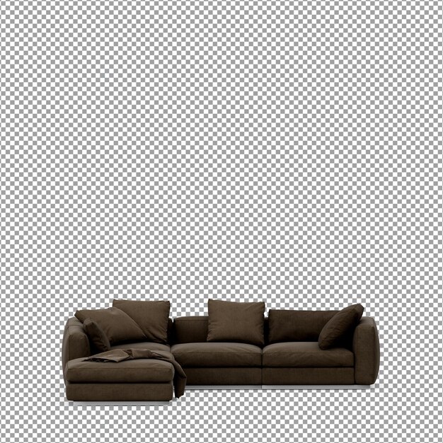 3d rendering of minimalist sofa isolated