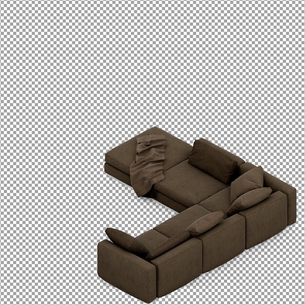 3d rendering of minimalist sofa isolated