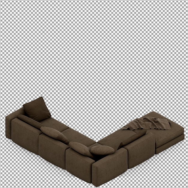 3d rendering of minimalist sofa isolated