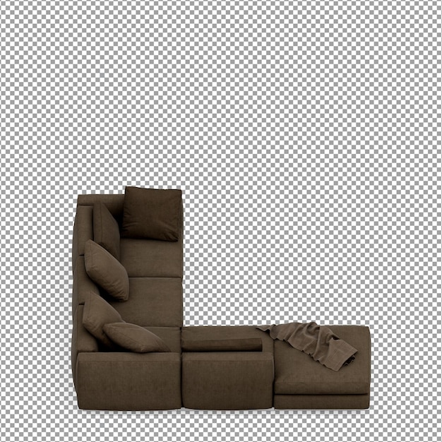 3d rendering of minimalist sofa isolated
