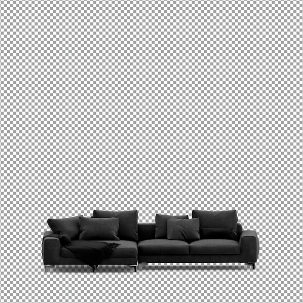 3d rendering of minimalist sofa isolated