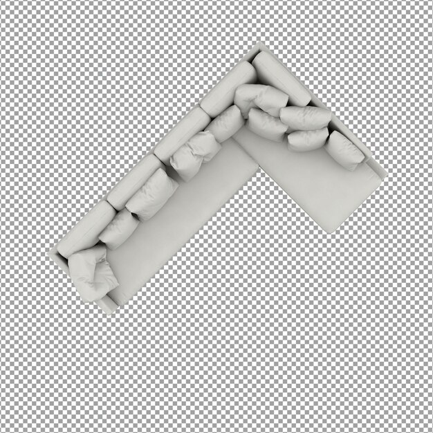 3d rendering of minimalist sofa isolated