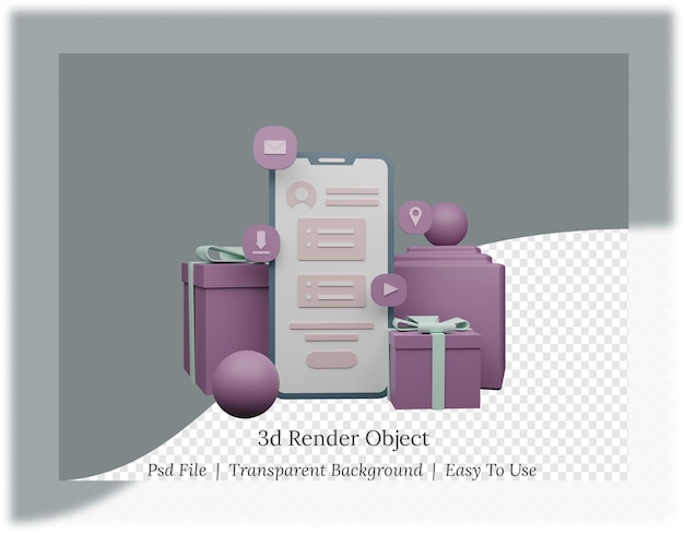 3d rendering of mobile applications