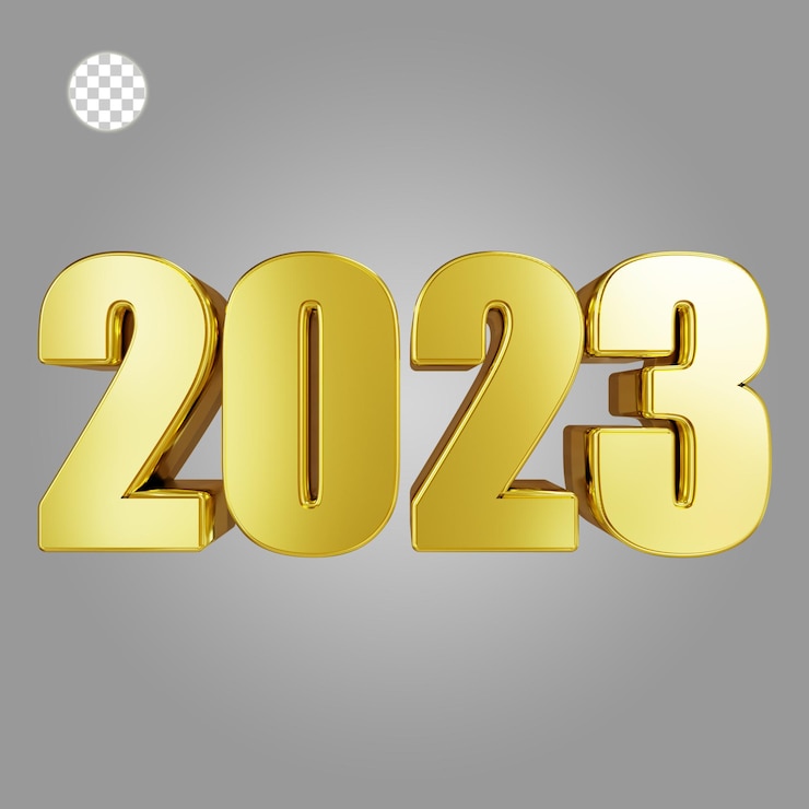 PSD 3d rendering of new year