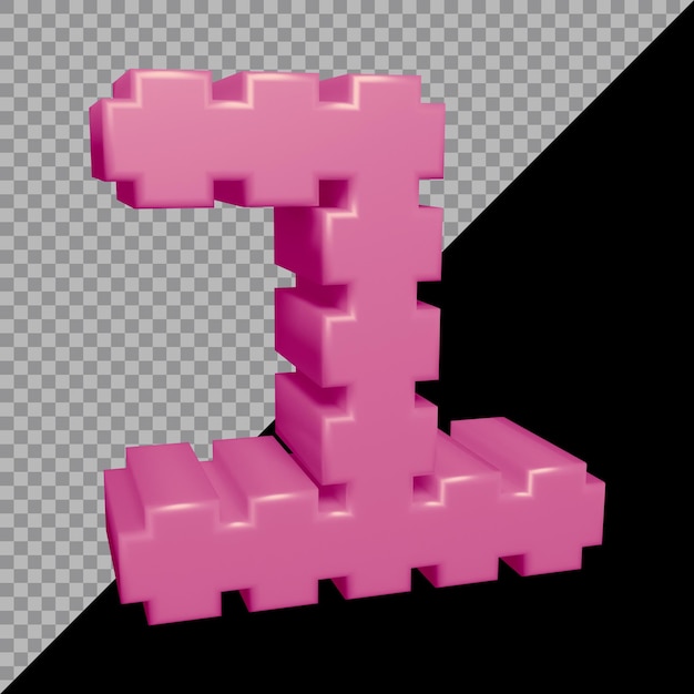 3d rendering of number 1