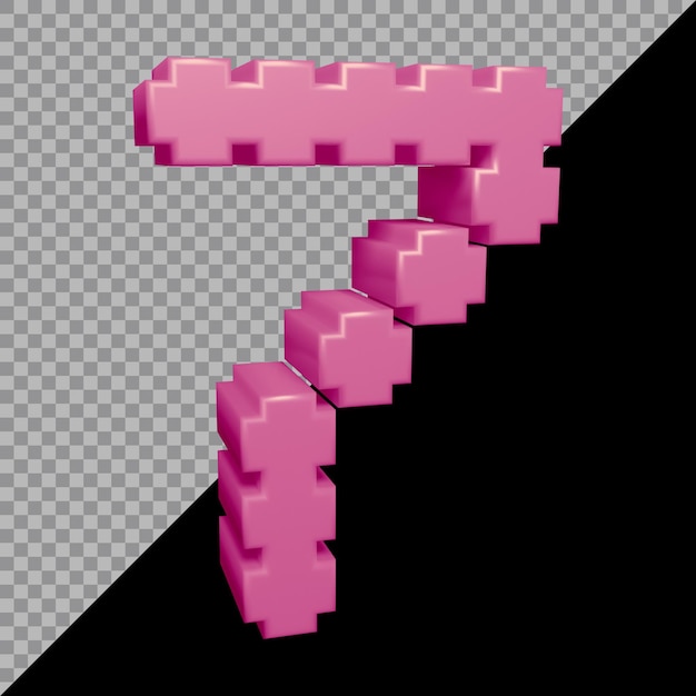 3d rendering of number 7