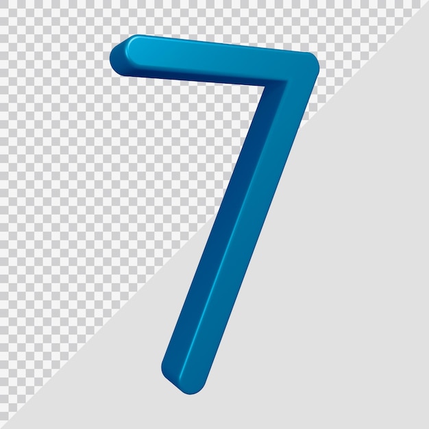 3d rendering of number 7