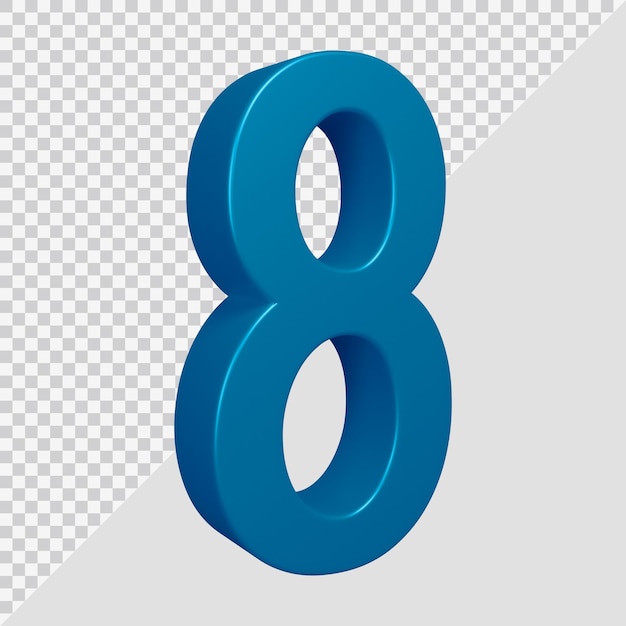 3d rendering of number 8