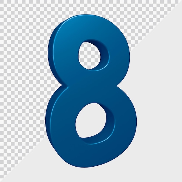 3d rendering of number 8
