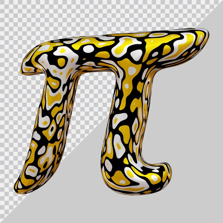 PSD 3d rendering of pi symbol balloon