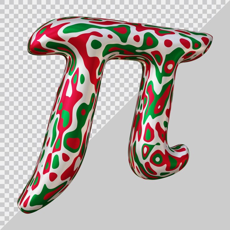 PSD 3d rendering of pi symbol balloon