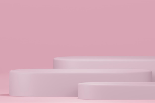 3d rendering of podium in minimal design podium stage showcase