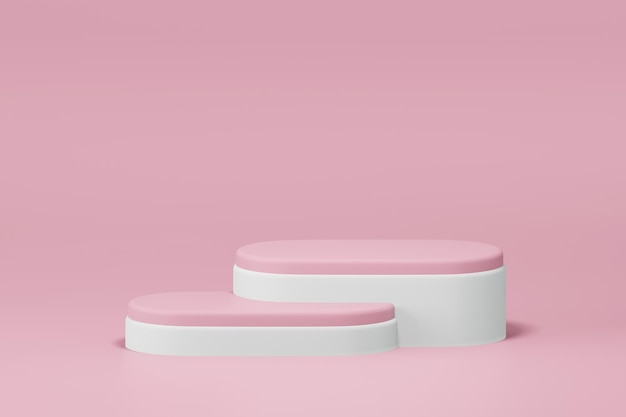 3d rendering of podium in minimal design