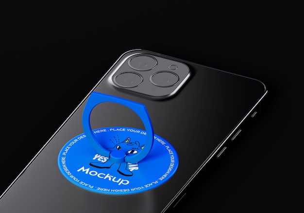 3d rendering of pop socket mockup