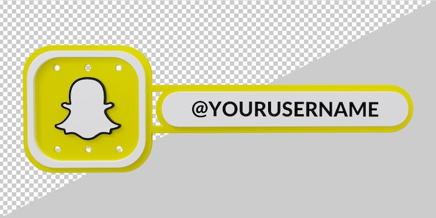 3d rendering of snapchat icon lower third