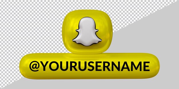 3d rendering of snapchat icon lower third