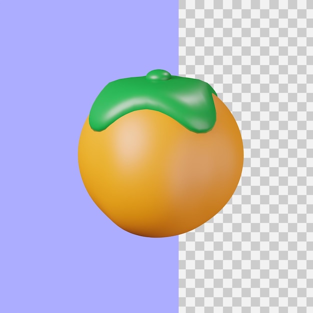 PSD 3d-rendering orangefarbenes symbol