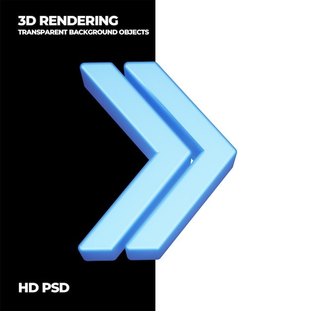 3D-Rendering-Pfeil psd