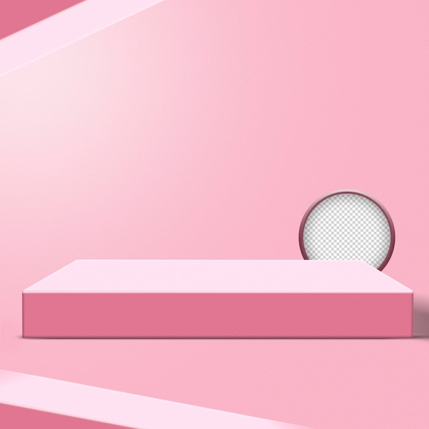 3D RENDERING PINK PODDIUM ISOLADO PSD