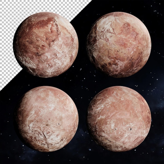 3D-Rendering Planet Makemake Sonnensystem Universum