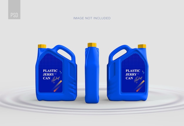 3D-Rendering Plastikkanister Verpackung Mockup