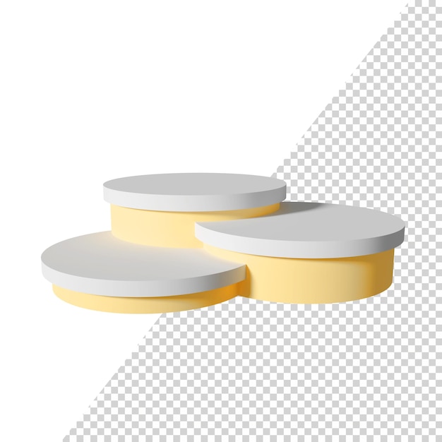 3d rendering podio isolato