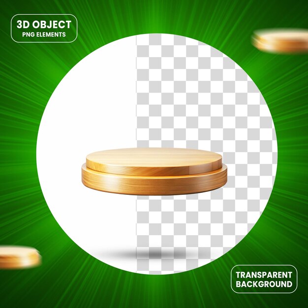 3D-Rendering Podium Showcase png isoliert auf transparentem Hintergrund