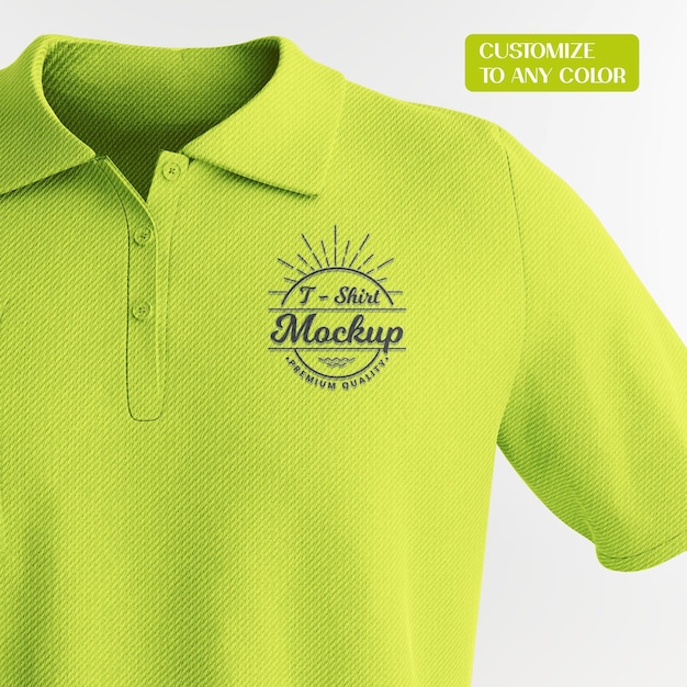 3d-rendering polo t-shirt mockup template design