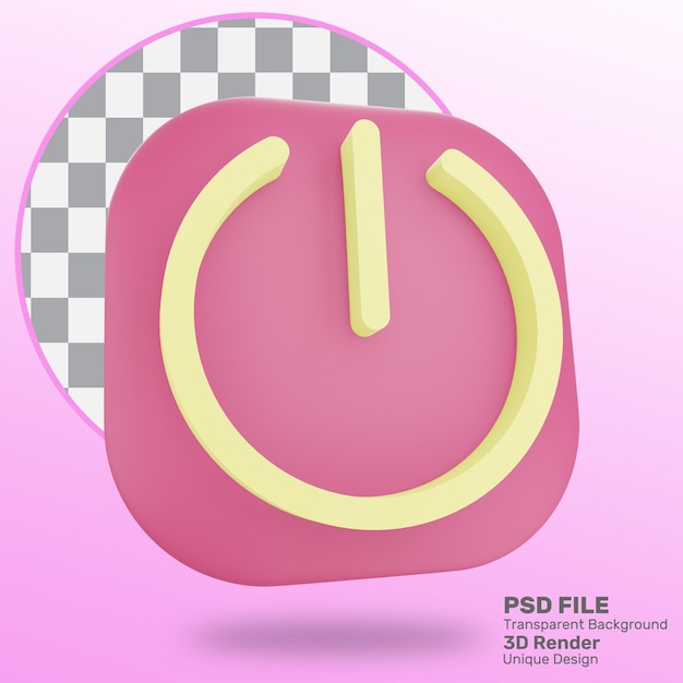 3d-rendering-power-icon-premium-psd