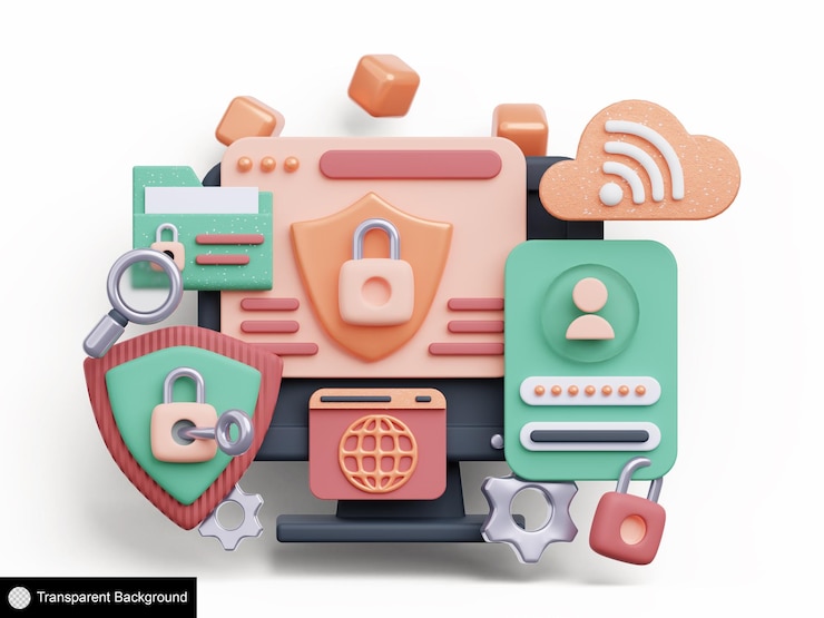 PSD 3d rendering private network website